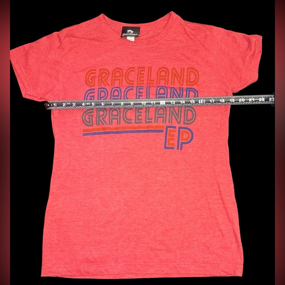ELVIS Graceland Women’s T shirt Size XL in Red & Blue ⚡️TCB forever! - Picture 9 of 11